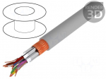 Wire | Li-2Y-CY-PIMF | 4x2x1mm2 | PVC | grey | 250V