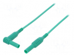 Test lead | 1kVDC | 10A | Len: 1.5m | green | Insulation: silicone