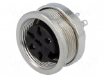 Connector: M16 | socket | female | soldering | PIN: 6 | 5A | 300V | IP40