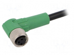Connection lead | M8 | PIN: 3 | angled | 3m | plug | 250VAC | 4A | -25&divide;90&deg;C