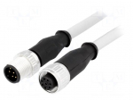 Cable: for sensors/automation | PIN: 8 | M12-M12 | 0.5m | plug | plug