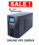 Puhas siinuslaine | 1000VA, 900W Online UPS (kahekordse muundamisega) | akud 2 tk 12V-9AH