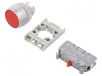 Switch: push-button | Stabl.pos: 1 | NC | 22mm | red | IP65 | Pos: 2 | &Oslash;22mm