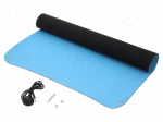 Mat: bench | ESD | blue (bright) | L: 0.6m | Width: 0.6m | Thick: 2mm