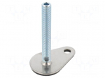 Foot | Base dia: 60mm | M16 | steel | Plunger length: 100mm