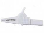 Crocodile clip | 30A | 1kV | white | Grip capac: max.19mm