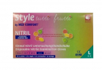 Nitrila cimdi Tutti Frutti, L izmērs, bez pūdera, asorti, 96gab.