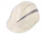 Protective helmet | vented,with reflector | Size: 53&divide;62mm | white