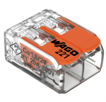 2-kontaktiline klemm 221-412 100 tk. Peenahelaline juht: 0,14 &hellip; 4 mm&sup2; / 24 &hellip; 12 AWG