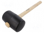 Hammer | 380mm | 1.22kg | 90mm | round | rubber | wood | Shore hardness: 90