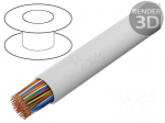 Wire | YTKSY | 53x2x0.5mm | wire | Cu | PVC | white | &Oslash;cable: 18mm