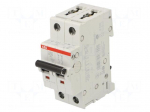 Circuit breaker | 230/400VAC | Inom: 20A | Poles: 2 | Charact: B | 6kA