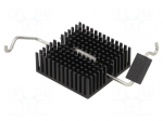 Heatsink: extruded | grilled | BGA,FPGA | black | L: 27mm | W: 27mm