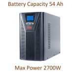 Proffesional Pure sinusoidal UPS Inverter with battery. 6x12V/9Ah| 2700W | LCD display