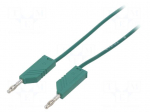 Test lead | 60VDC | 30VAC | 16A | with 4mm axial socket | Len: 1m | green