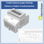 MODBUS kolmefaasiline elektriarvesti t&ouml;&ouml;ks v&auml;listrafodega, 3x230/400 V, 6A