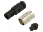 Connector: M9 | plug | female | Plating: gold-plated | 125V | 1A | IP67