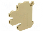 Splice terminal: rail | 32A | screw terminal | beige | polyamide | 4mm2