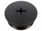 Stopper | M25 | 1.5 | polyamide | black | Thread: metric | 10mm | 10pcs.