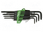 Wrench: Torx&reg;-set | oxidized steel | Plating: black finish | 13pcs.