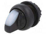 Switch: rotary | 22mm | Stabl.pos: 2 | white | M22-FLED,M22-LED | IP67