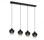 Trio-Lighting Borka  4-pc E27 black piekaramā lampa