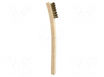 Brush | brass wire | L: 200mm | for precision work | single sided