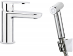 Basin faucet with bidetta shower head