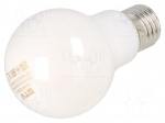 LED lamp | milky | E27 | 230VAC | 8W | 360&deg; | 4000K