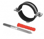 Metāla stiprinājums ar gumiju, 5",138-142mm,M8 skrūve Cauruļu stiprinājums ar gumiju un skrūvi, metāla