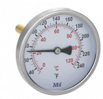Termometrs D100,0-500&deg;C,1/2",L=100mm, horizontāls Termometrs HVAC, horizontāls