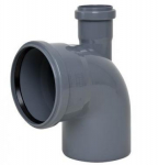 Likums DN110/90&deg;,atzars DN50 90&deg;, PP, pelēks Līkums DN 110/90&deg; ar atzaru DN50,90&deg;
