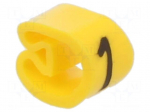 Marker: cable | Marking: 1 | 2.5&divide;5mm | PVC | yellow | leaded | PA-1 | L: 3mm