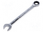 Wrench: combination spanner | rattle,with joint | 15mm | L: 199mm