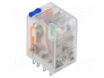 Relay: electromagnetic | DPDT | 110VDC | Icontacts max: 10A | socket