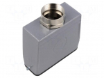 Enclosure for connectors: HDC | high | straight | IP65 | aluminium
