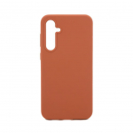 Back panel cover Evelatus Samsung Galaxy S23 FE Premium Soft Touch Silicone Case Saddle Brown