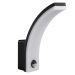 Uued tooted // Lampa LED z czujnikiem ruchu Maclean, czujnik ruchu PIR, kolor czarny, 20W, IP65, 2000lm, barwa neutralna biała (4000K) MCE512 B