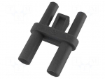 Connector: 4mm banana | stackable safety shunt | 36A | black