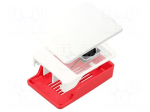 Accessories: case | Colour: white,red | Enclos.mat: ABS