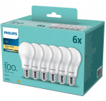 PHILIPS LED 100W A67 E27 Silti balta 2700K matēta 6 gab spuldze 8718699775568 929002306805