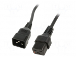 Cable | IEC C19 female,IEC C20 male | 2m | with IEC LOCK locking