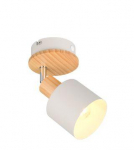 Trio Shanti spot 1-pc E14 warm grey/wood gaismeklis 862700176 4017807615715