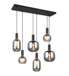 Trio Diva piekarama lampa 6-pc E27 matt black/chrome plated brushed steel 319800632 4017807614572
