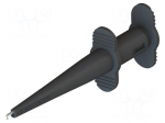 Clip-on probe | hook type | 5A | black | 4mm | L: 126mm | 2pcs.