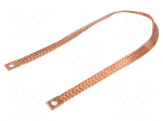 Braids | earthing tape | 16mm2 | &Oslash;1: 9mm | &Oslash;2: 9mm | 120A | L: 0.64m