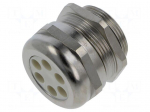 Cable gland | multi-hole | M32 | 1.5 | IP65 | brass | Holes no: 6 | 6.5mm