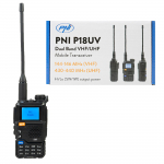 Portable VHF/UHF radio station PNI P18UV, dualband, 144-146MHz and 430-440MHz, 200CH, VOX, Scan, Radio FM, Li-Ion 2200 mAh
