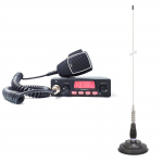 CB TTi TCB-550 EVO radio station package, VOX, Scan, multicolored screen, 12-24V and PNI ML100 antenna with magnet, 100 cm, 26-30MHz, 250W