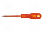 Screwdriver: insulated | hex key | TX25 | 125mm | 1kVAC